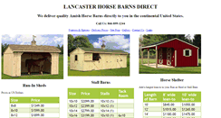 Desktop Screenshot of lancasterhorsebarnsdirect.com